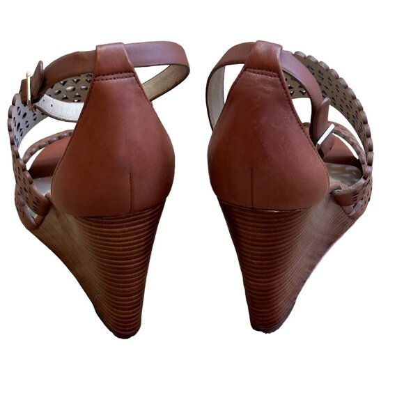 Tory Burch Perforated Gladiator 85MM (3.25")  Wedge, Size 9 - Picture 8 of 10